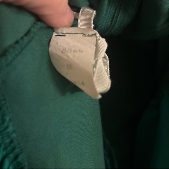 Vintage House of Bianchi Emerald Green Velvet & Taffeta Dress 80's Sweetheart - Picture 10 of 10